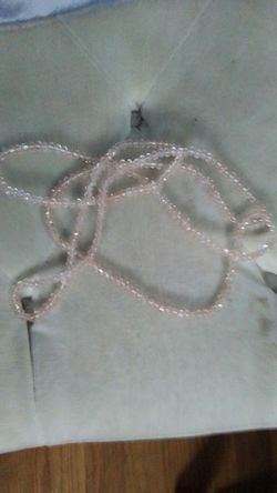 Peachypink long beads