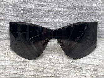Balenciaga BB0122S 004 Rhinestone Shield Sunglasses (A1D034904)