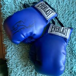 Autographed Ken Norton Everlasting Boxing. Gloves - Royal Blue - Brand New