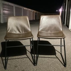 2 Leather Kitchen Table Chairs