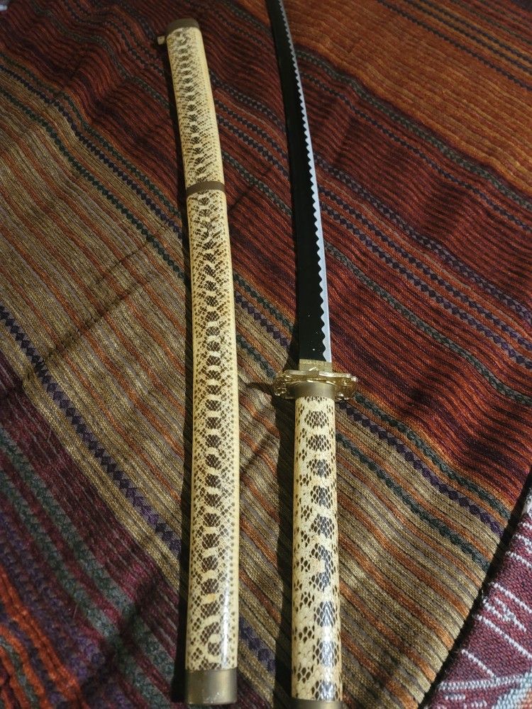 Japanese  Snake Skin Cover Katana Sword