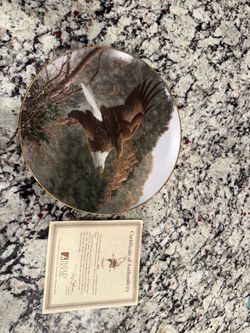 Hadley House Bald Eagle Collector Plate with COA