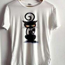 Black Cat T-shirt, Medium 