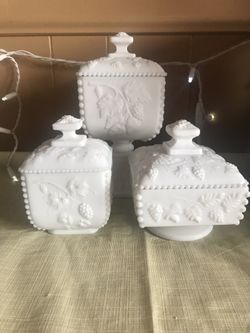 Milk Glass trio