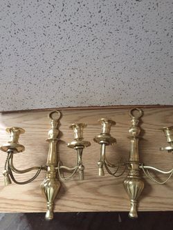 Gold candle holders