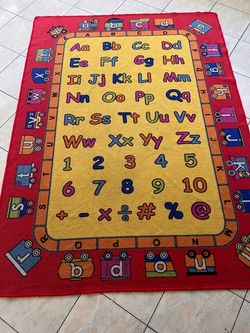 Kids ABC Alphabet & Numbers Area Rug