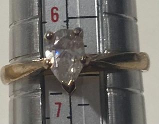 Vintage Sterling Silver Ring, Nice Clear Sparkly Oval Stone Design, Size 6 1/2, Nice Design, Quality, Jewelry, Accessory, Stamped 925, Clothing, 1167,