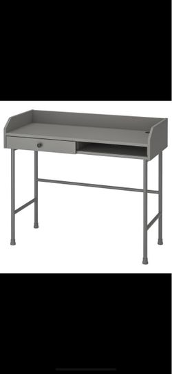 IKEA HAUGA Desk, gray, 39 3/8x17 7/8 "