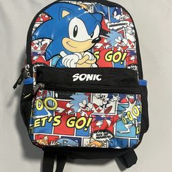 New Sonic The Hedgehog Backpack 