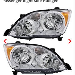 2008-2010 Toyota Avalon Headlights Driver Left and Passenger Right Side Halogen