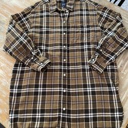 Womens GAP Weekend Flannel Tunic 