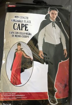 Halloween Adult size. mid length black cape