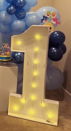 Large Marquee Number 1 Light-Up Sign