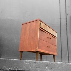 Lovely MCM Mahogany Dresser With Original Brass Hardware