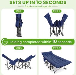 Folding Camping Cot for adults with removable mattress