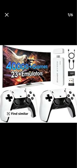 Retro Mass Games Console (No PS2/N64) - Tech Gadgets, 40000+ Built-in Games, 19 Emulators, 2 Wireless Controllers, HD Output, 128GB SD Card, Portable