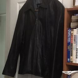 Virany Black Leather Jacket Excellent Condition 