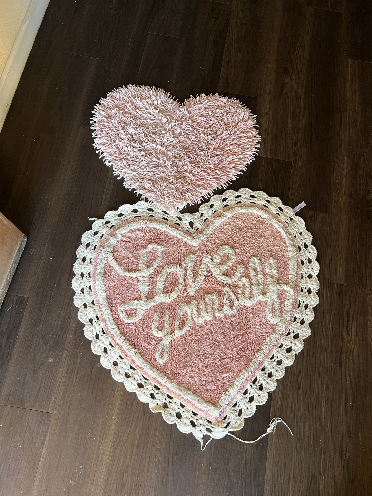Heart Shaped Throw Rugs Love Yourself Pink Fluffy Rugs