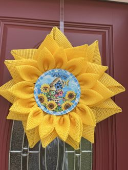 Yellow Welcome Wreath