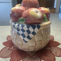 Vintage Apple Cookie Jar