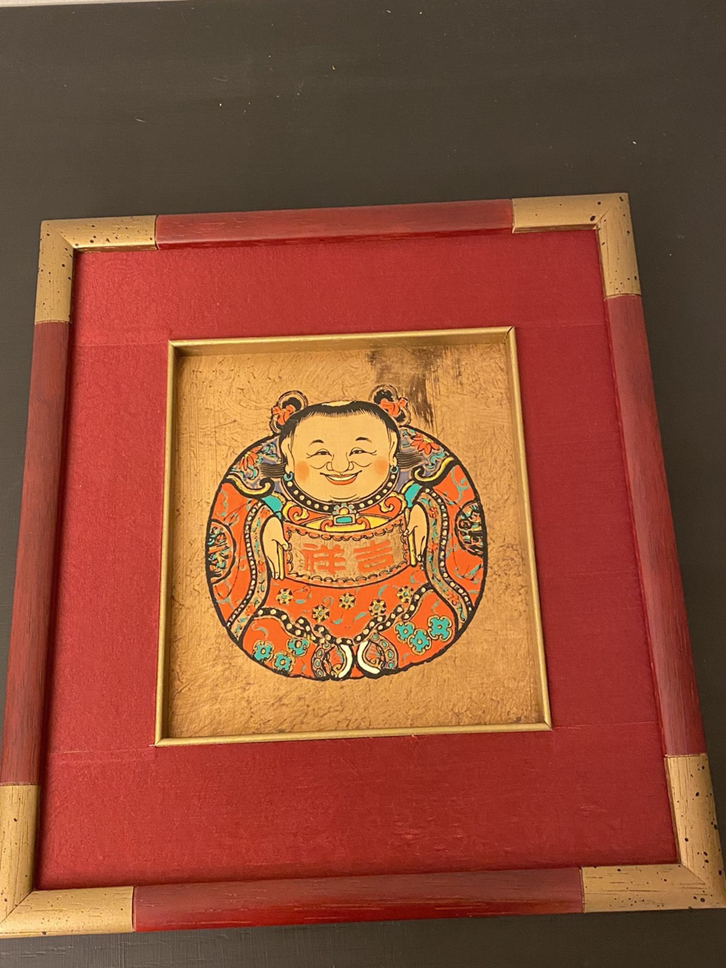 Wooden Asian Doll Wall Hanging Wall Decoration