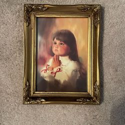 Donald Zolan “A Christmas Prayer” Lithograph Framed
