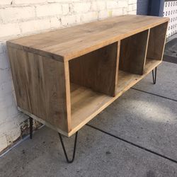 Entertainment stand made from antique wood