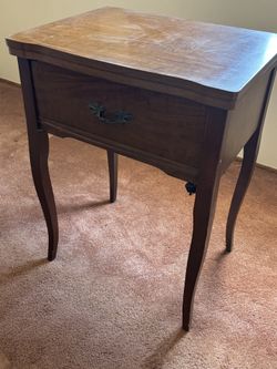 Vintage sewing cabinet and machine