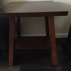 2 Brown Matching End Tables (wood)