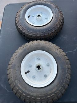 4.00-6 Pneumatic Utility Wheels, Set of 2