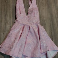 Pink Jacard Dress