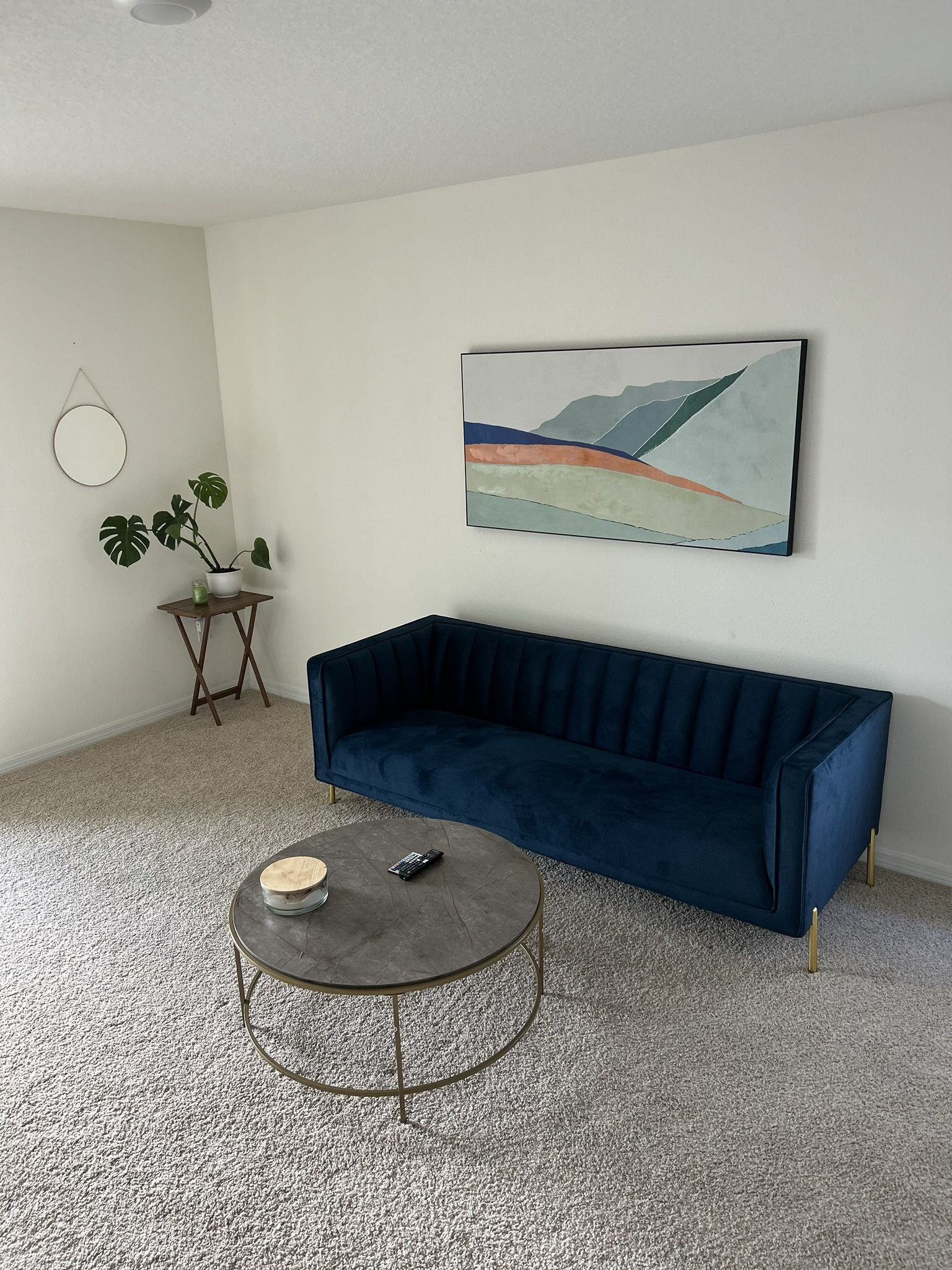 Blue Velvet Sofa