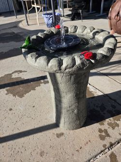 Concrete bird bath