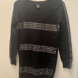 Like New Black BCBG sweater dress size Small With Sequins!