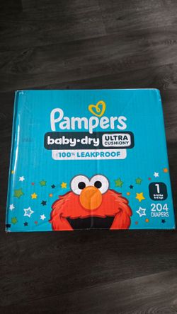 Pampers Baby-Dry Size 1 Diapers – 204 Count Box (New & Unopened)