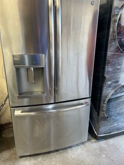 GE French door stainless steel refrigerator