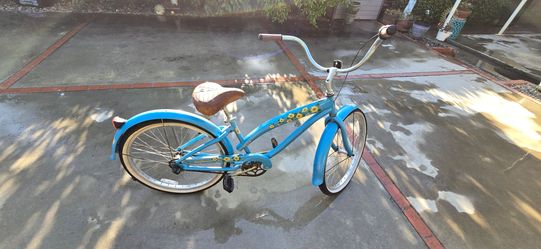 NIRVE Ladies Step Thru Beach Cruiser "Sunflower" Bike 3 Speed Internal Hub with coaster break
