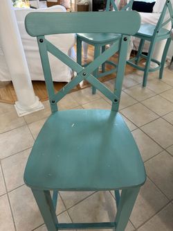 Counter stools set of 3 solid wood