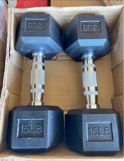 New pair of 15 pounds dumbbells