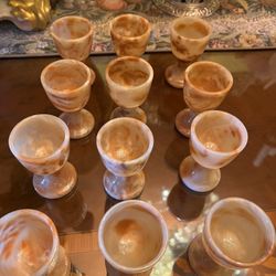 Set Of 12 Pice Onyx Marble Goblet Onyx Glass Marble Goblets Wedding Gift Housewarming Gift Home Decoration