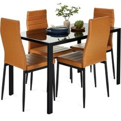 Modern Dining Table Set W/ 4 Chairs,  New