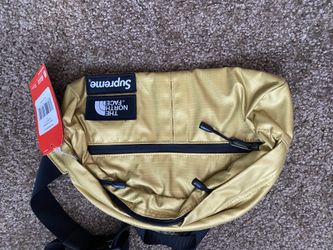 Supreme x The North Face metallic gold lumbar pack side bag