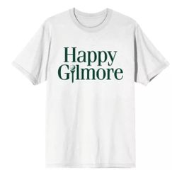 White, 100% cotton, crew neck, short sleeve "Happy Gilmore" logo graphic t-shirt in size XXL. 
