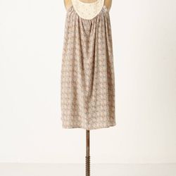 Anthropologie Florid Diamonds Dress Boho Sundress Summer Silk Shift Tunic Size S