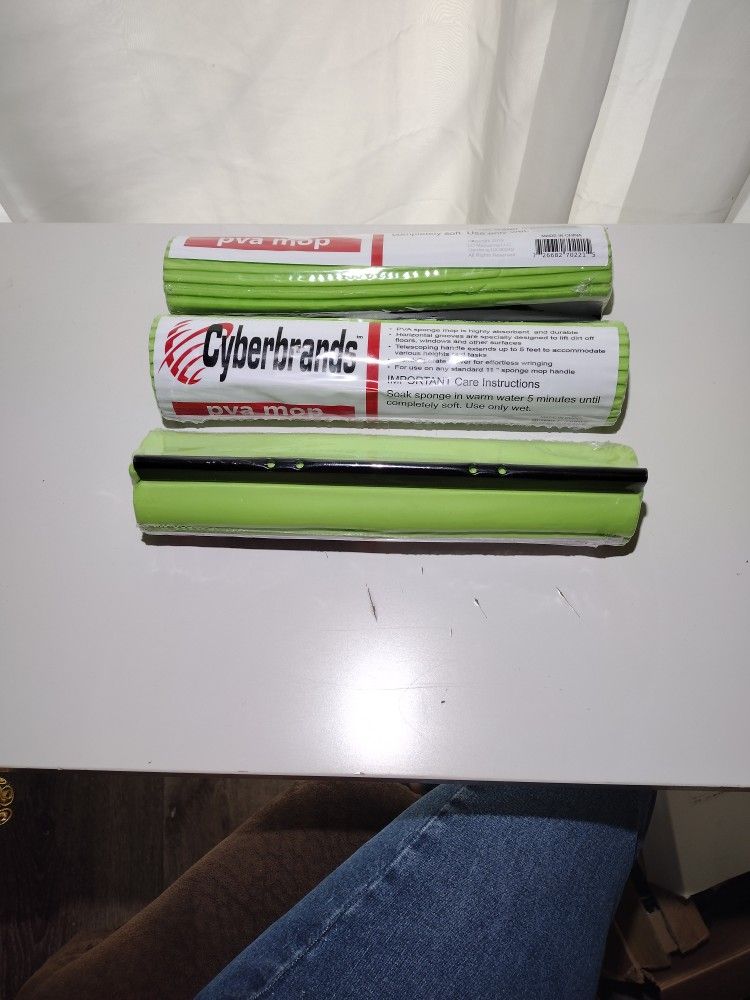 PVA Professional Double Roller Ultra Foam Rubber Mop Head Replacement x 3