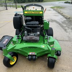Stand on John deer mower