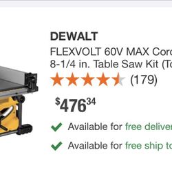 Dewalt Table Saw