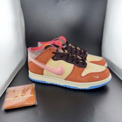 Nike Dunk Mid Social Status Free Lunch Chocolate Milk SIZE7.5