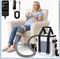 Cold Therapy Machine, 15QT Portable Ice Machine for Knee After Surgery Ice Therapy Machine with Programmable Timer, Quiet Pump, Cold Pad for Sports In