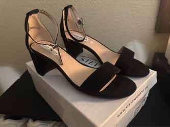 JCarrson Black Ankle Strap Sandal/Heel Women's (size 5)
